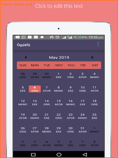 Oguafo - Igbo Calendar App screenshot