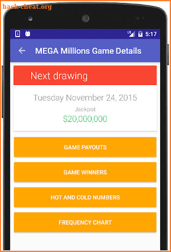 OH Lottery Results screenshot
