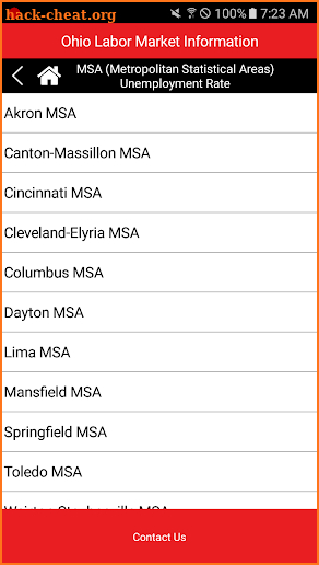 Ohio Labor Market Information screenshot