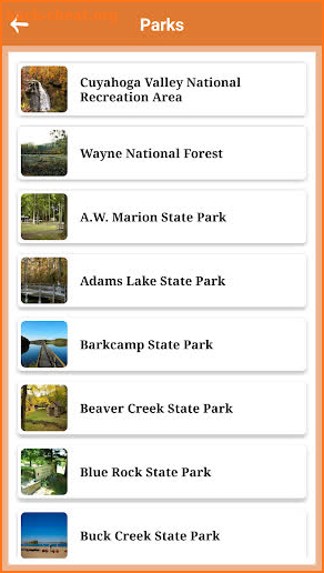 Ohio State and National Parks screenshot