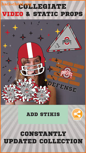 Ohio State Buckeyes Animated Selfie Stickers screenshot