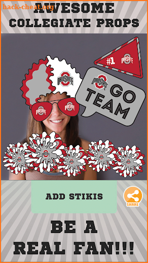 Ohio State Buckeyes Selfie Stickers screenshot