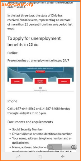 Ohio Unemployment APP screenshot