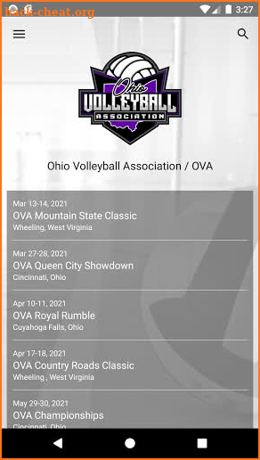 Ohio Volleyball Association screenshot