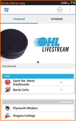 OHL Livestream screenshot