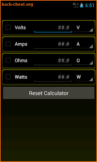 Ohms Law Calculator screenshot