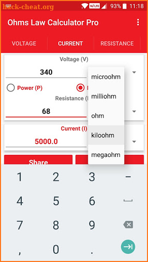 Ohms Law Calculator Pro screenshot