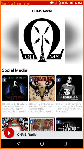 OHMS Radio screenshot