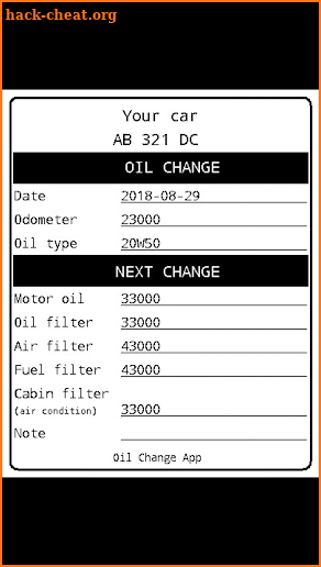 Oil Change screenshot