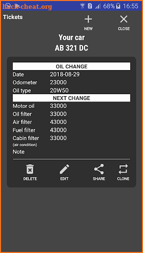 Oil Change screenshot