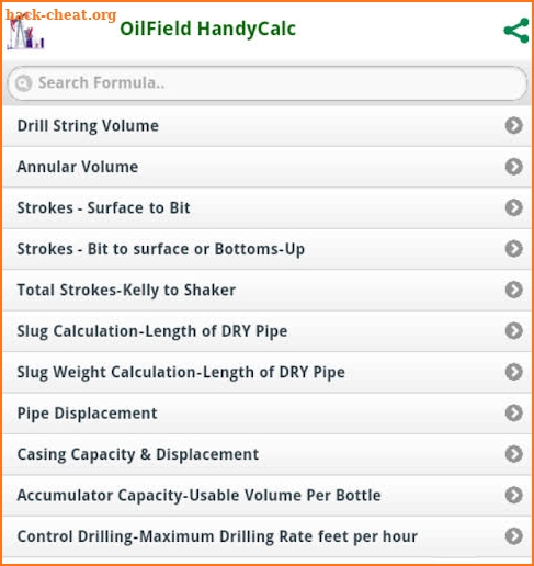 Oil Field Handy Calc (Pro) screenshot