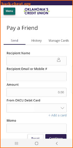 OKCU Digital Banking screenshot