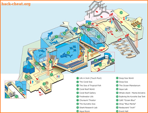 Okinawa Churaumi Aquarium Indoor Map 2019 screenshot