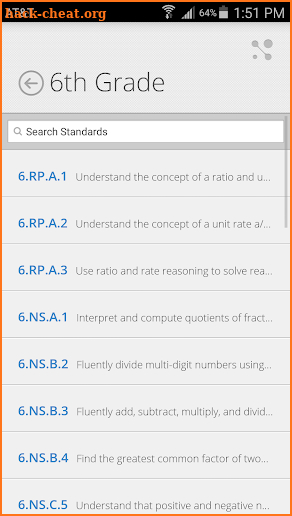 Oklahoma Academic Standards screenshot