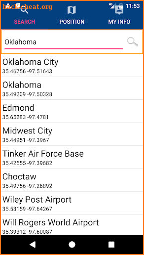Oklahoma Lakes GPS Map screenshot