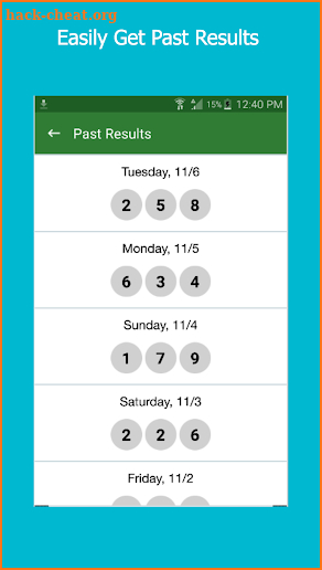 Oklahoma Lottery Results screenshot