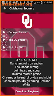 Oklahoma Sooners Ringtones screenshot