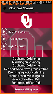 Oklahoma Sooners Ringtones screenshot