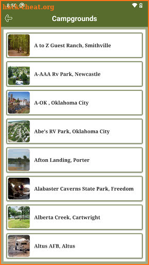 Oklahoma State RV Parks & Camp screenshot