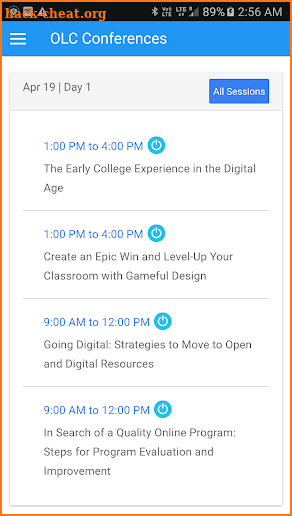 OLC Conferences screenshot