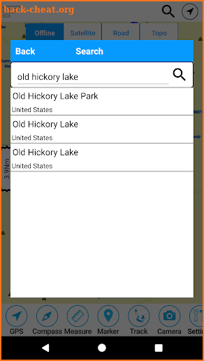Old Hickory Lake Tennessee Offline GPS Charts screenshot
