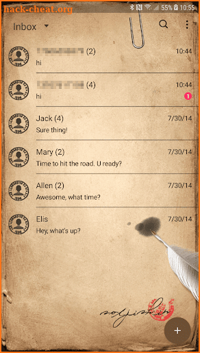 Old letter skin for Next SMS screenshot
