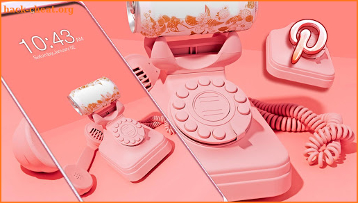 Old Pink Phone Launcher Theme screenshot