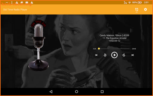 Old Time Radio Player - New UI screenshot