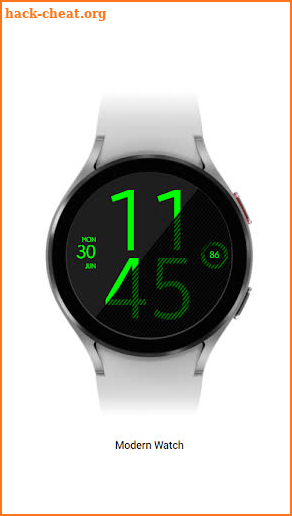 OLED Green Minimal Watch Face screenshot