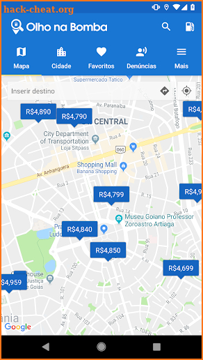 Olho na Bomba - Preços de combustível em Goiás screenshot
