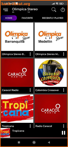 Olimpica Stereo Barranquilla 92.1 screenshot