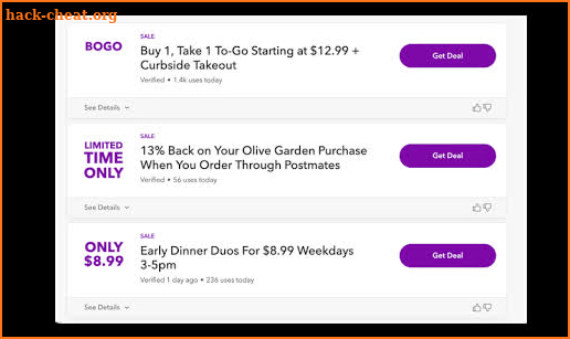 Olive Garden - Restaurants Coupons Deals screenshot