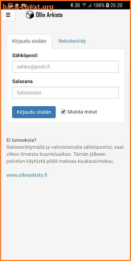 Ollin Arkisto screenshot
