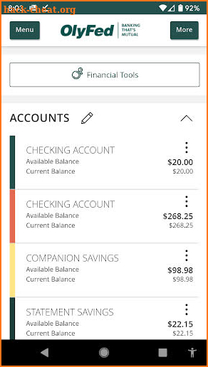 OlyFed Digital Banking screenshot