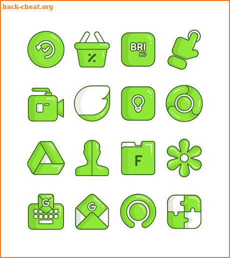 Olympia Lime Green - icon pack screenshot