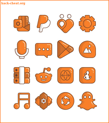 Olympia Orange - icon pack screenshot