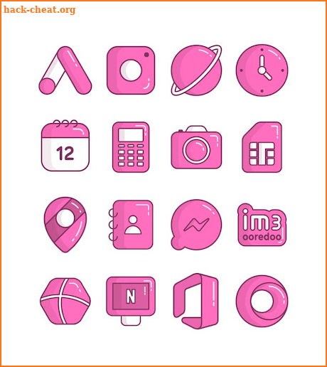Olympia Pink - icon pack screenshot