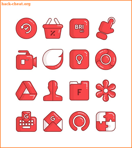 Olympia Red - icon pack screenshot