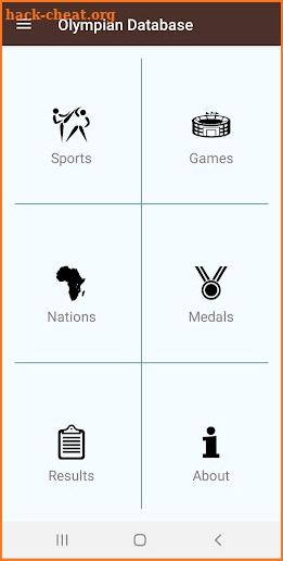 Olympian Database screenshot