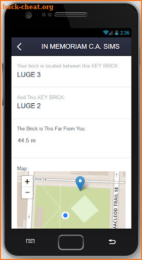 Olympic Plaza Brick Finder screenshot
