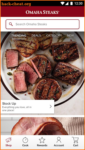 Omaha Steaks screenshot