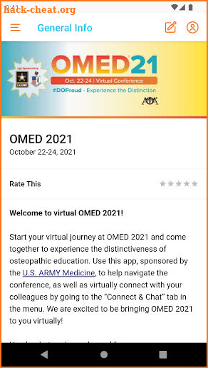 OMED 2021 screenshot