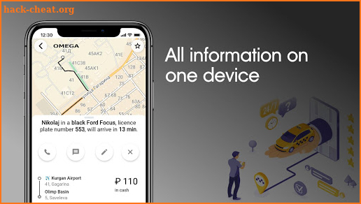 Omega: taxi service screenshot