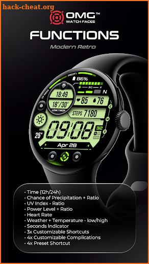 OMG 26 Digital Retro Watch screenshot