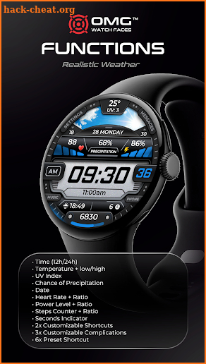 OMG 279 Weather Fitness Watch screenshot