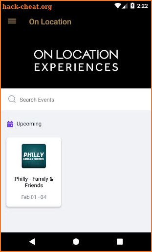 On Location Experiences screenshot
