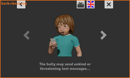 On-screen bullying screenshot