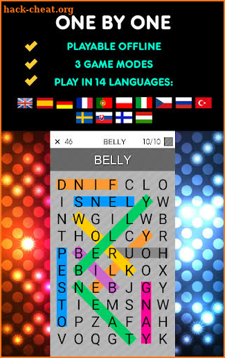 One By One - Free Multilingual Word Search screenshot