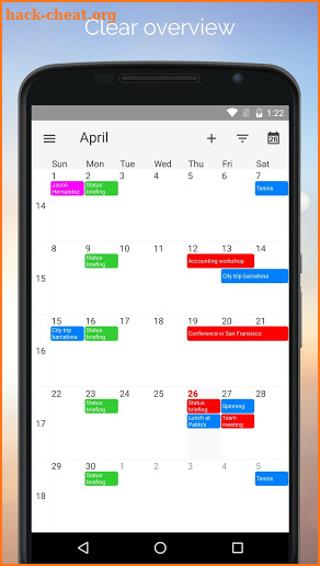 One Calendar screenshot