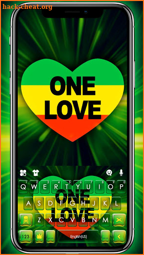 One Love Reggae Keyboard Theme screenshot
